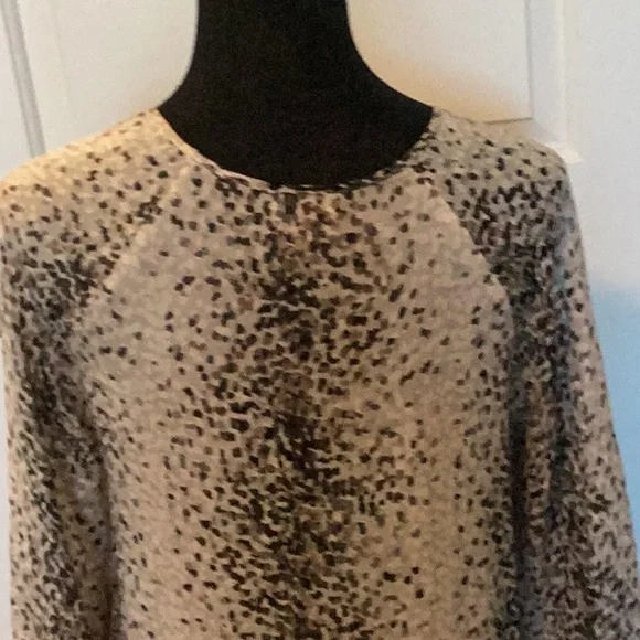 Parker Animal Print Silk Blouse XS - Picture 3 of 8